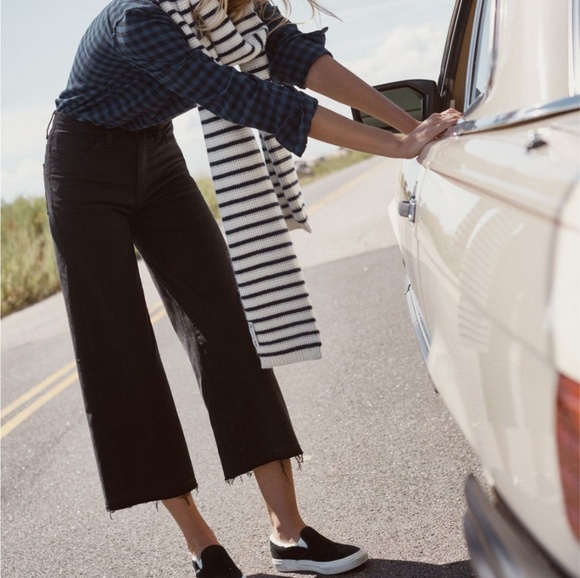 madewell black wide leg pants
